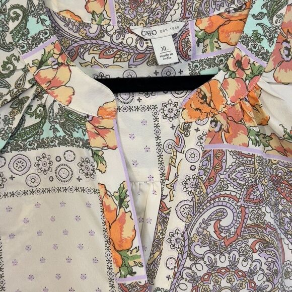 Cato xl PLUS SIZE PAISLEY PATCH DRESS - Picture 7 of 15